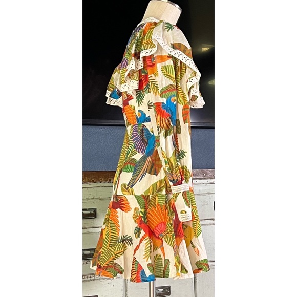 Farm Rio Forest Birds Mini Dress XS - Picture 6 of 13